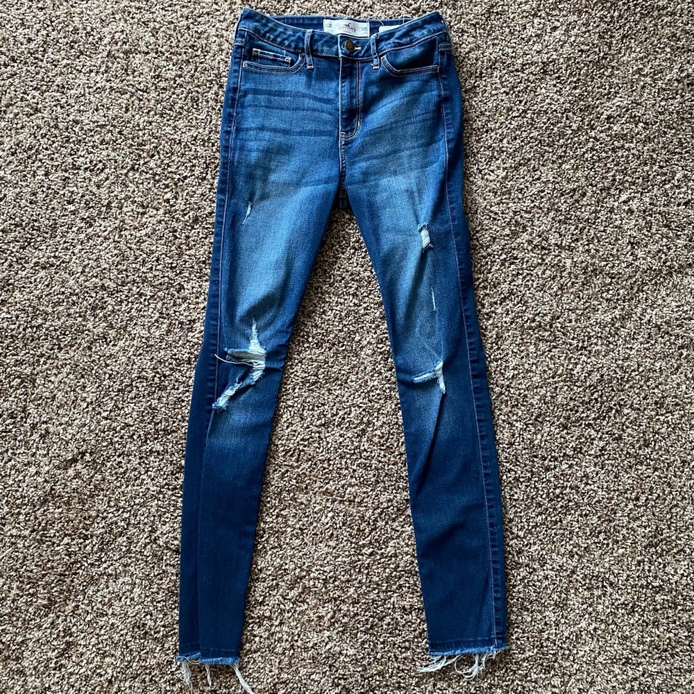 Hollister Distressed High-Waisted Jeans